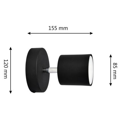 Fali spotlámpa PUNTA 1xGX53/10W/230V fekete