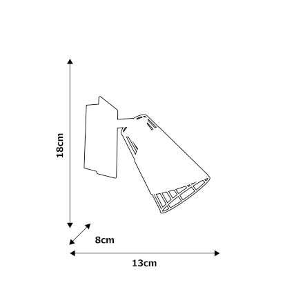 Fali spotlámpa RICK 1xE14/40W/230V