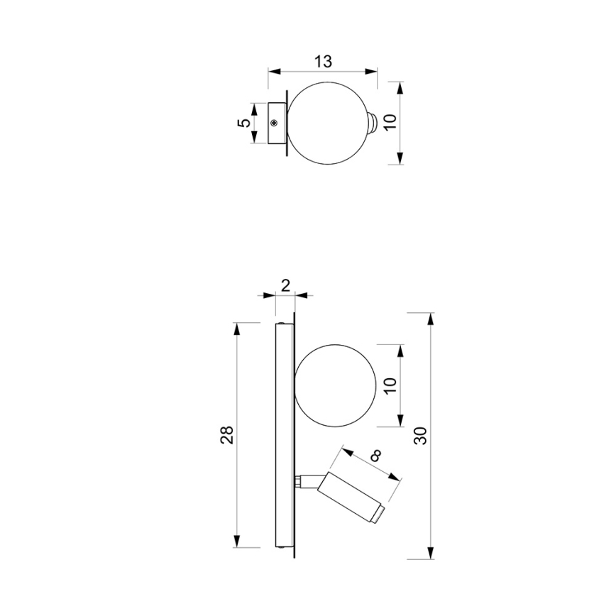 Fali spotlámpa SIRIO 2xG9/25W/230V fekete