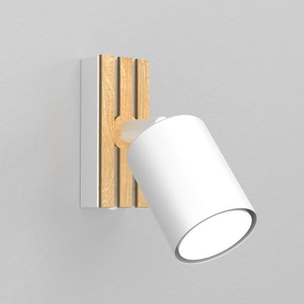 Fali spotlámpa TERRA 1xGU10/8W/230V fehér/tölgy