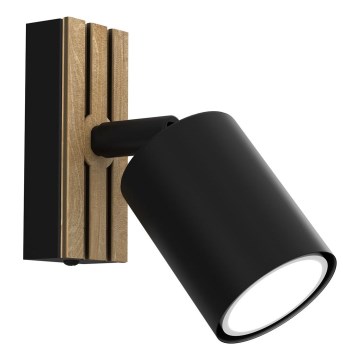 Fali spotlámpa TERRA 1xGU10/8W/230V fekete/tölgy