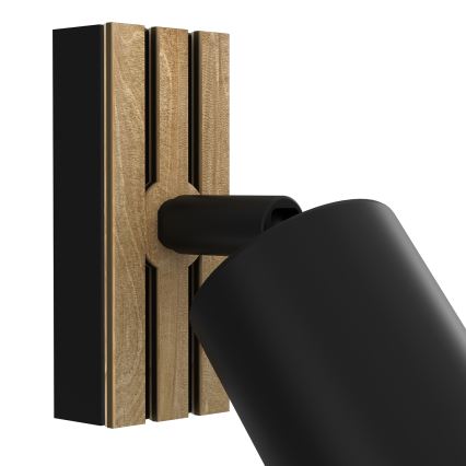 Fali spotlámpa TERRA 1xGU10/8W/230V fekete/tölgy