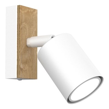 Fali spotlámpa TULON 1xGU10/8W/230V fehér/tölgy