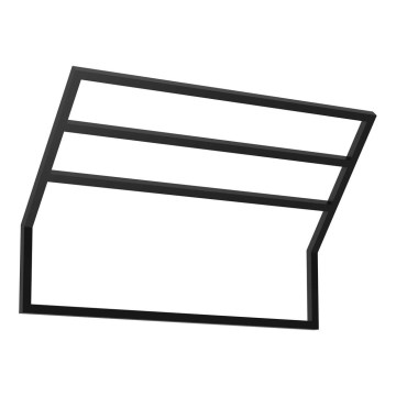 Fali törölközőtartó 37x60 cm fekete