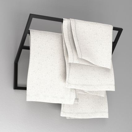 Fali törölközőtartó 37x60 cm fekete