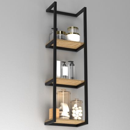 Fali törölközőtartó 78x23 cm fekete