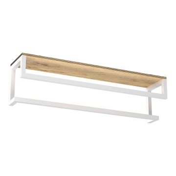 Fali törölközőtartó polccal 14x60 cm fehér