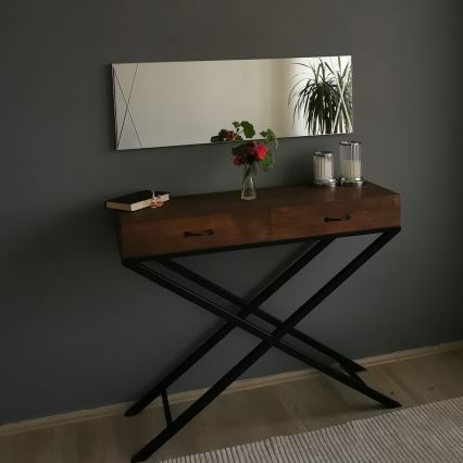 Fali tükör 105x35 cm ezüst