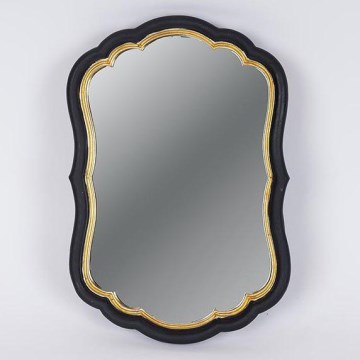 Fali tükör 34,5x23,2 cm fekete/arany