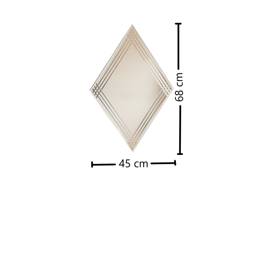 Fali tükör 68x45 cm ezüst