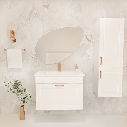 Fali tükör LUCAS 101,5x59,8 cm fehér