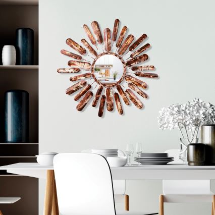 Fali tükör NAP átm. 75 cm barna