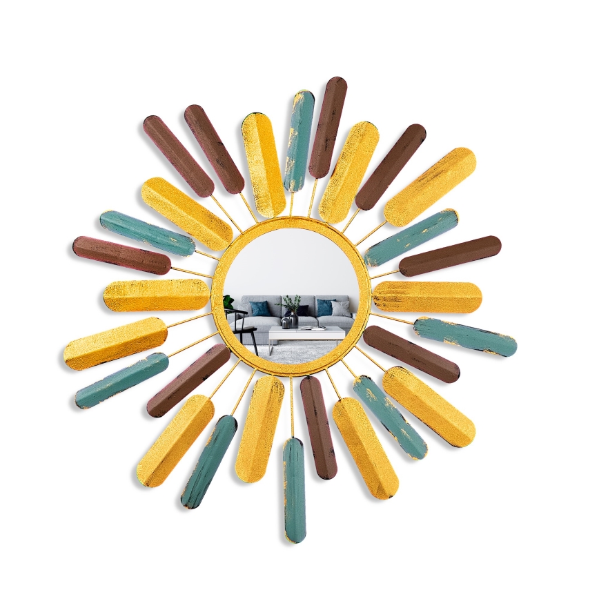 Fali tükör NAP átm. 75 cm sárga