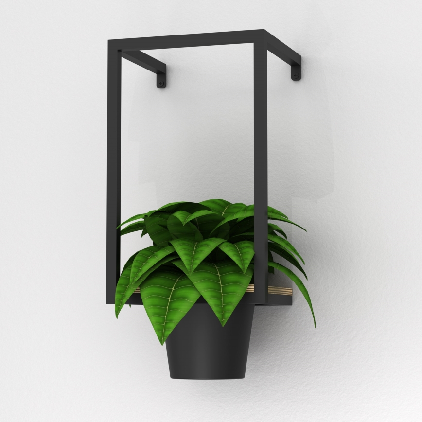 Fali virágcserép 38x18 cm fekete