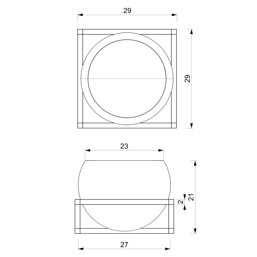 Fali virágtartó 27x29 cm fekete/arany