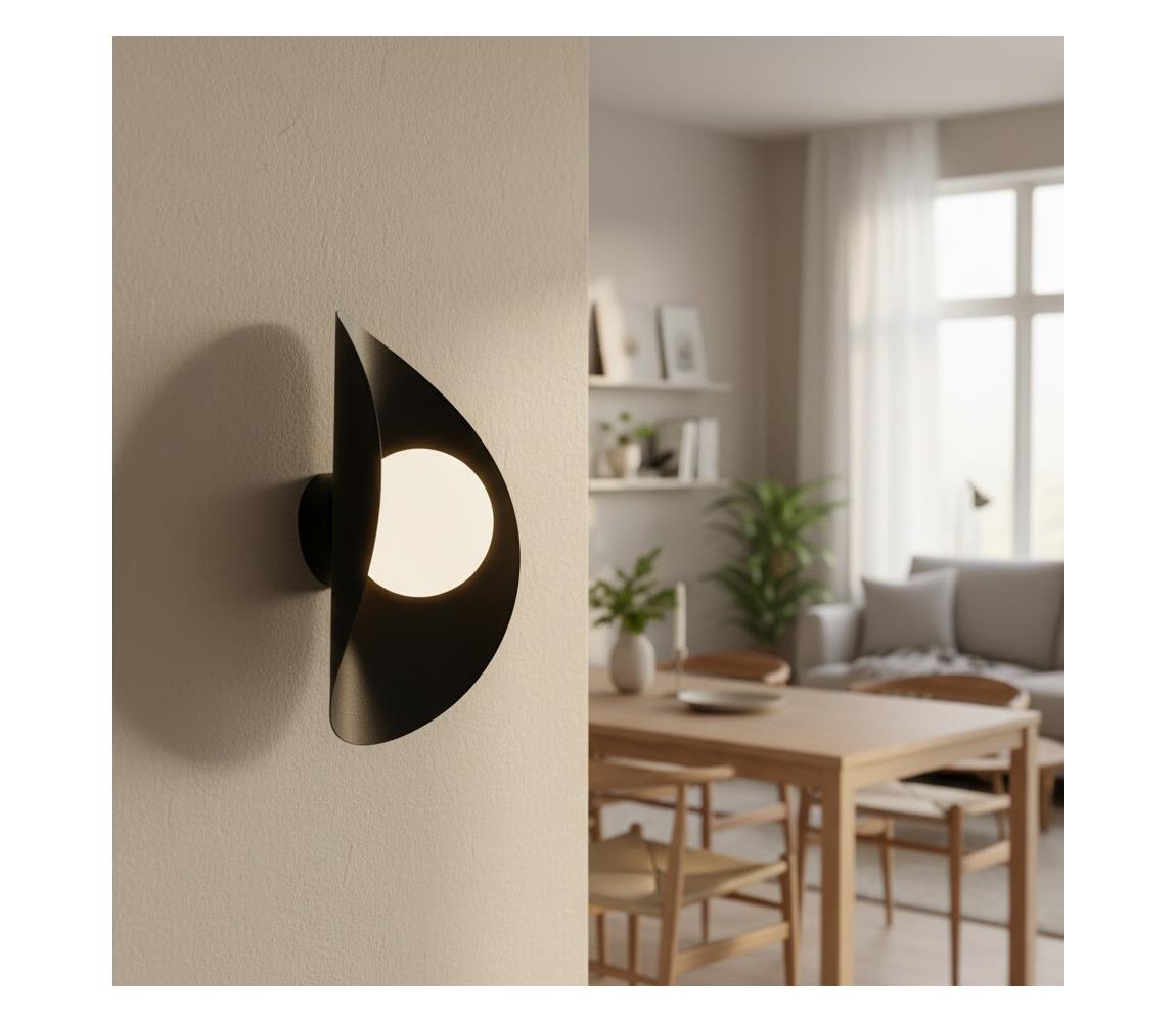 EMIBIG Falilámpa FIERO 1xG9/8W/230V fekete 1523/K1