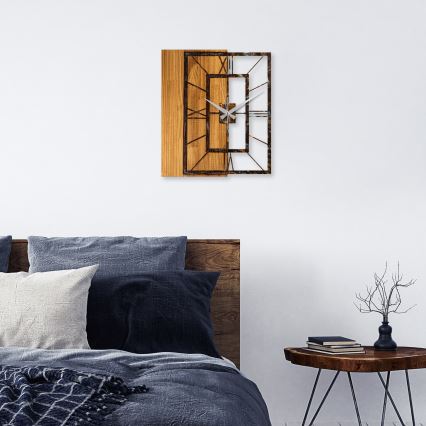 Fali óra 49x58 cm 1xAA fa/fém
