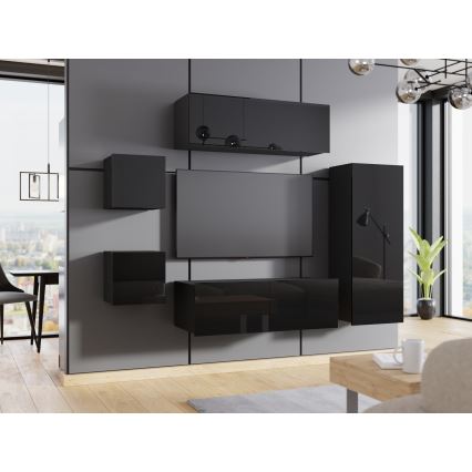Faliszekrény CALABRINI 34x105 cm fekete