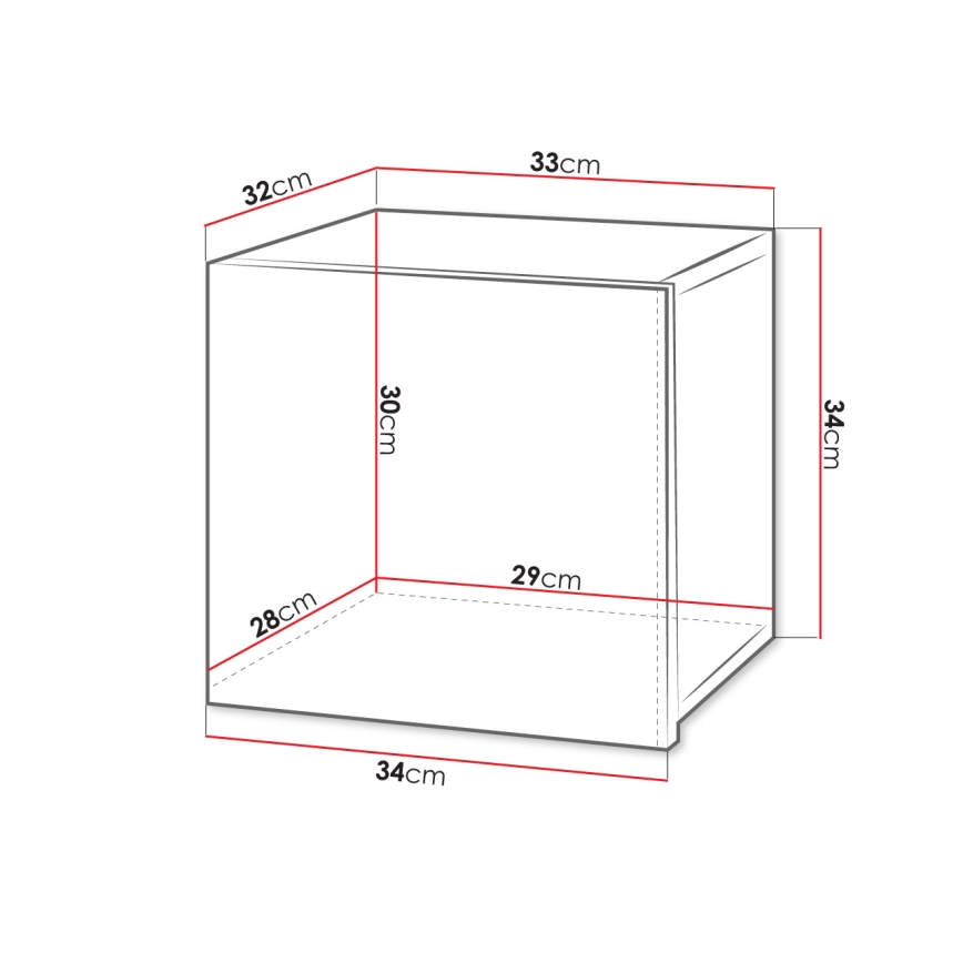 Faliszekrény CALABRINI 34x34 cm fehér