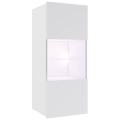 Faliszekrény LED világítással PAVO 117x45 cm fényes fehér