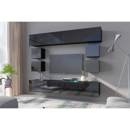 Faliszekrény PAVO 34x34 cm fényes fekete