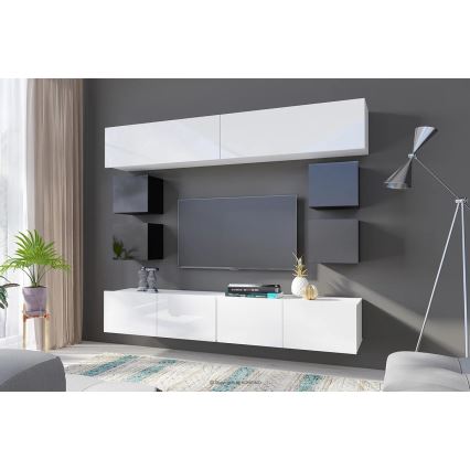 Faliszekrény PAVO 34x34 cm fényes fekete