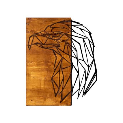 Fali dekoráció 47x58 cm sas fa/fém