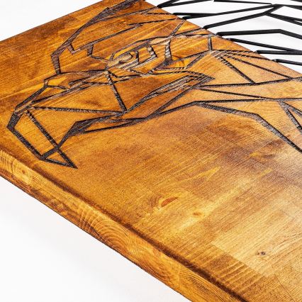 Fali dekoráció 47x58 cm sas fa/fém