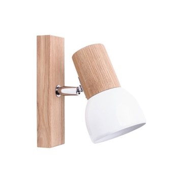 Falra szerelhető spotlámpa SVENDA 1xE27/60W/230V tölgy