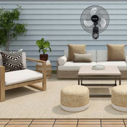 Falra szerelhető ventilátor 90 W/230 V, átmérő 50 cm, fekete