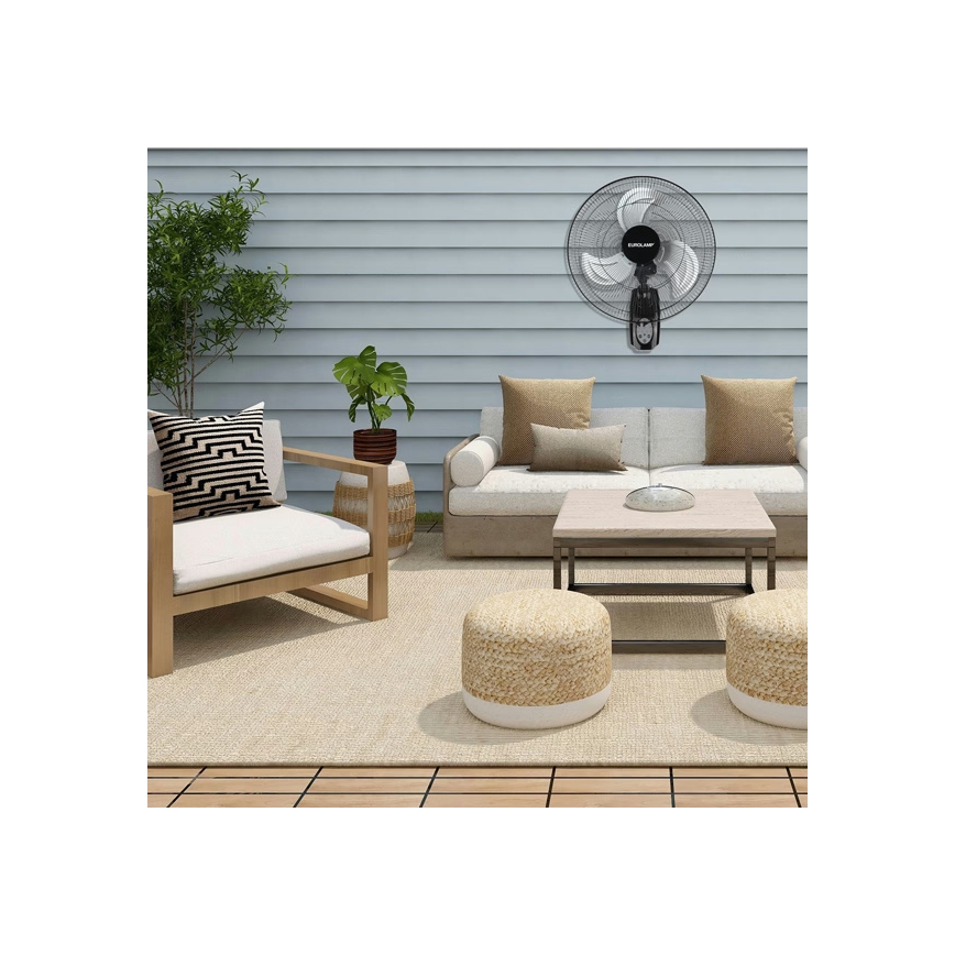Falra szerelhető ventilátor 90 W/230 V, átmérő 50 cm, fekete