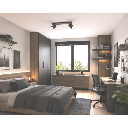FAMA spotlámpa 2xGU10/30W/230V fekete