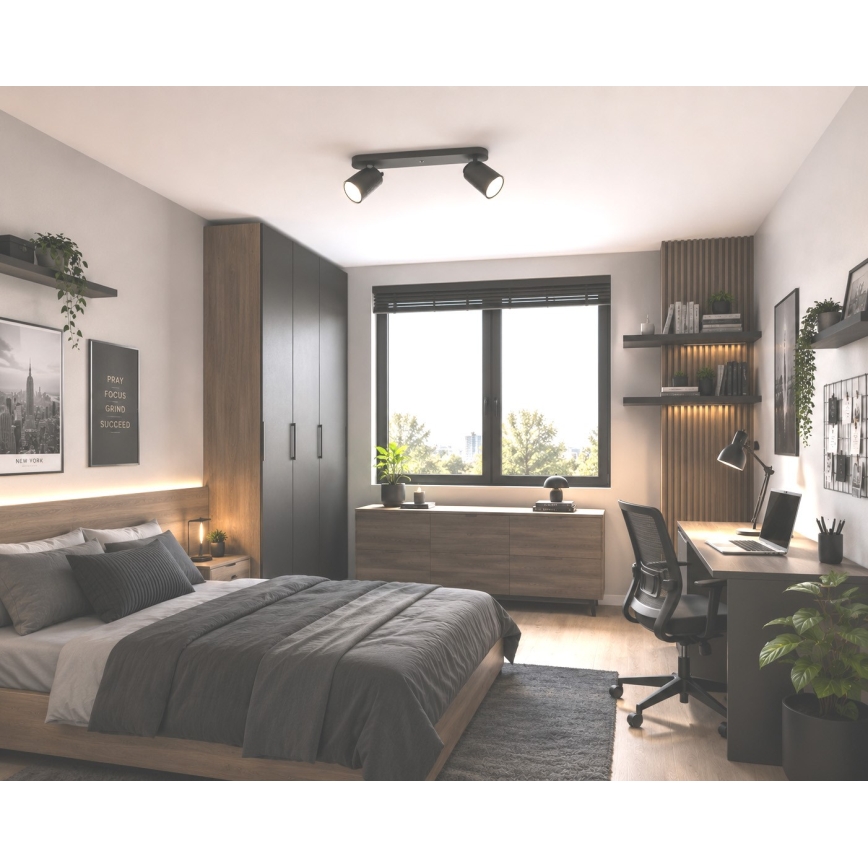 FAMA spotlámpa 2xGU10/30W/230V fekete