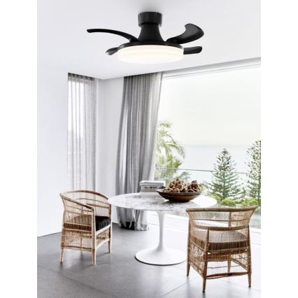 FANAWAY 210665 - LED Dimmelhető mennyezeti ventilátor ORBIT LED/25W/230V fekete + távirányítás