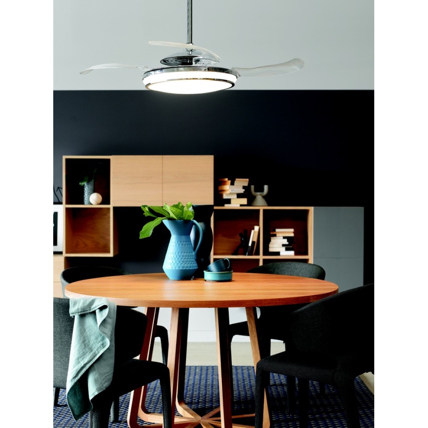 FANAWAY 211036 - LED Mennyezeti ventilátor EVO1 LED/40W/230V króm
