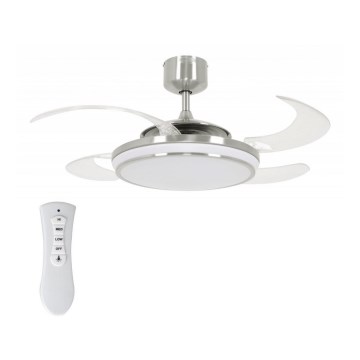 FANAWAY 211036 - EVO1 LED mennyezeti ventilátor LED/40W/230V matt króm + távirányító