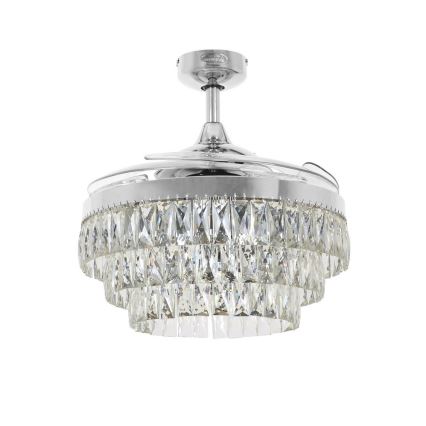 FANAWAY 212923 - LED mennyezeti ventilátor VEIL 6xE14/4,5W/230V fényes króm + távirányító