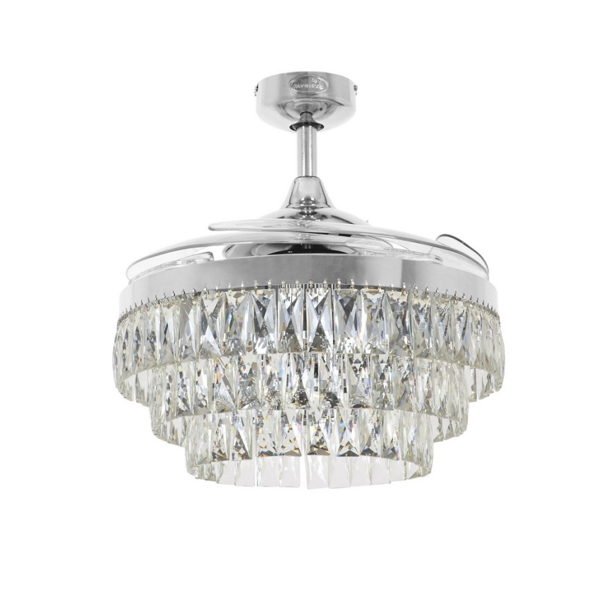 FANAWAY 212923 - LED mennyezeti ventilátor VEIL 6xE14/4,5W/230V fényes króm + távirányító