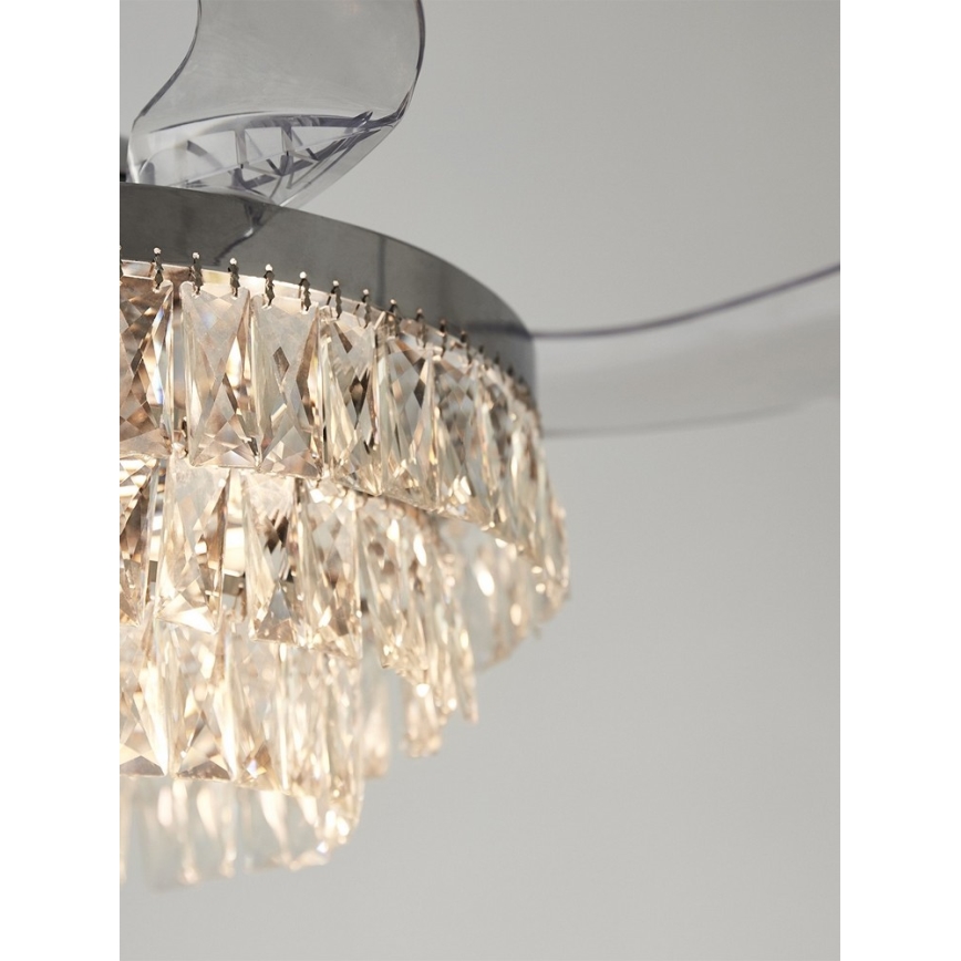 FANAWAY 212923 - LED mennyezeti ventilátor VEIL 6xE14/4,5W/230V fényes króm + távirányító