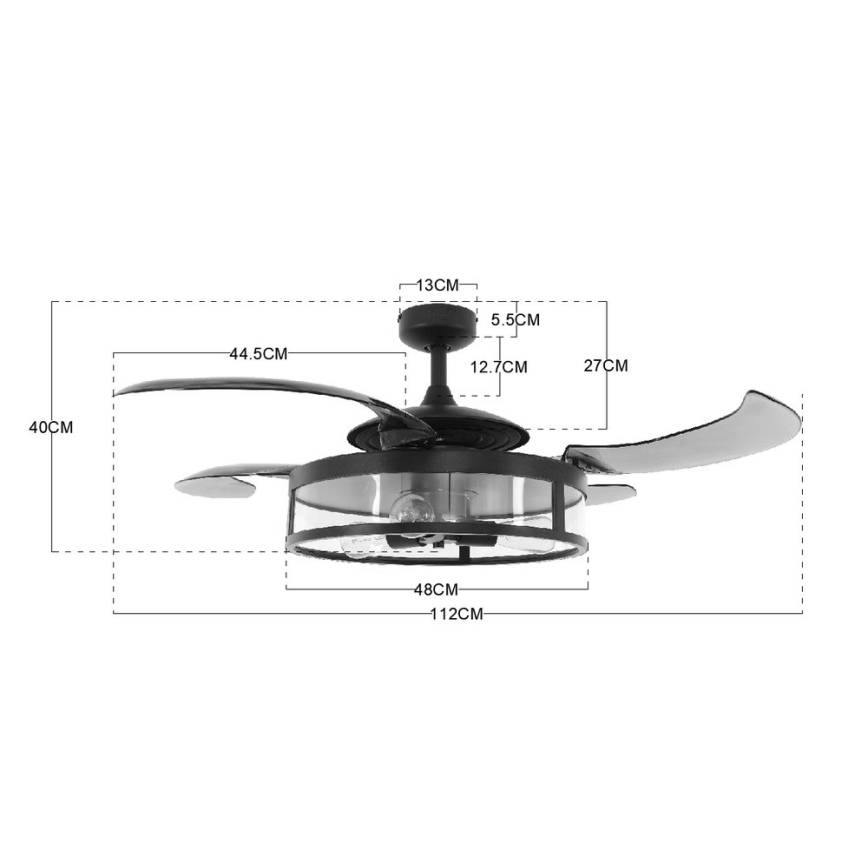 FANAWAY 212925 - LED mennyezeti ventilátor CLASSIC 3xE27/4W/230V barna + távirányító