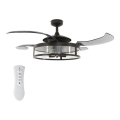 FANAWAY 212927 - LED mennyezeti ventilátor CLASSIC 3xE27/4W/230V fekete átm. 112 cm + távirányítóval