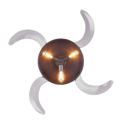 FANAWAY 212927 - LED mennyezeti ventilátor CLASSIC 3xE27/4W/230V fekete + távirányító