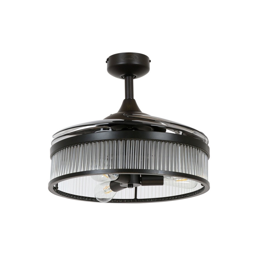 FANAWAY 212928 - LED mennyezeti ventilátor CORBELLE 3xE27/4W/230V fekete + távirányító