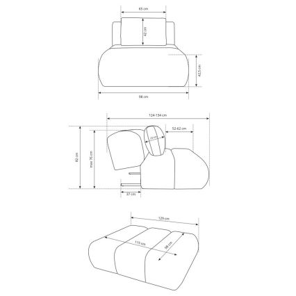 FANO krémszínű fotel