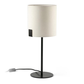 FARO 20054 - Asztali lámpa NILA 1xE27/15W/230V krémes/fekete