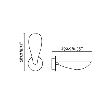 FARO 20077 - Fali lámpa LIGERA 1xG9/6W/230V fekete