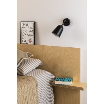 FARO 28257 - Fali lámpa STUDIO 1xE14/8W/230V fekete