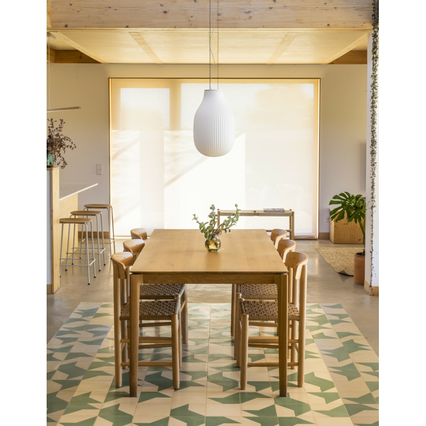 FARO 28300 - Csillár zsinóron ISABELLE 1xE27/15W/230V átm. 31 cm fehér