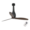 FARO 32004 - Mennyezeti ventilátor ETERFAN fekete/barna átmérő 128 cm + távirányító