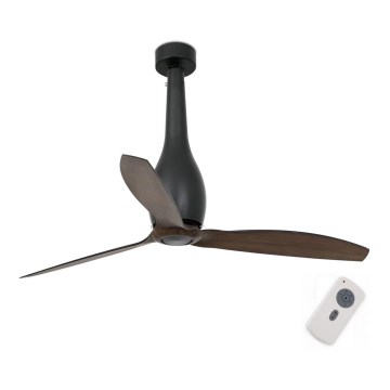 FARO 32004 - Mennyezeti ventilátor ETERFAN fekete/barna átmérő 128 cm + távirányító
